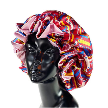 Women Satin Bonnet Cap Double